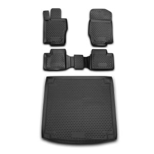 Mercedes M Class 3D Floor-Trunk Mats - Omac - Black - '05-'11 Mercedes M Class 3D Floor-Trunk Mats - Omac - Black - '05-'11